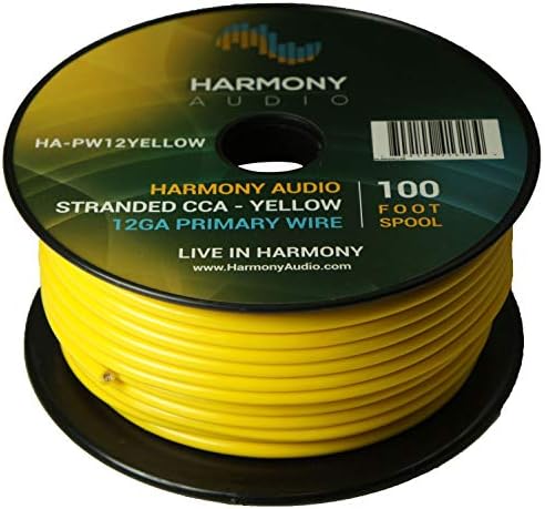 Harmony Audio HA-PW12PURP Primary Single Conductor 12 Gauge Purple Power or Ground Wire Roll 100 Feet Cable for Car Audio/Trailer/Model Train/Remote