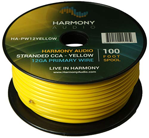 Harmony Audio Yellow 12 Gauge Power Wire