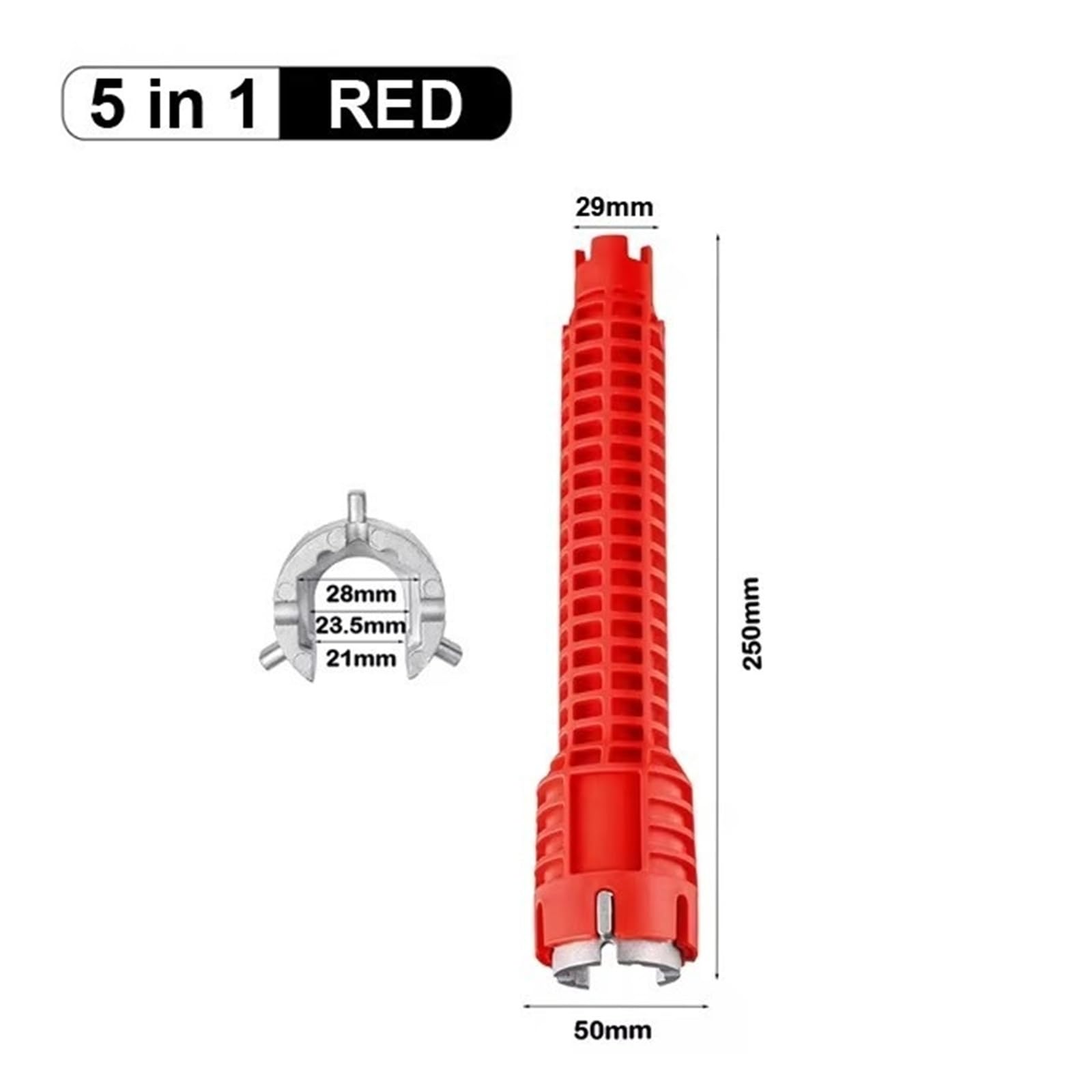 8 en 1 Sink Faucet Installer Wrench Double Head Extra Long Plumbing Tool (versión 5 en 1)