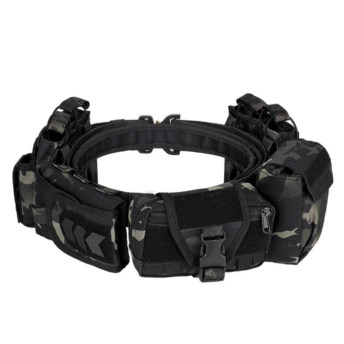 Ceinture tactique Metalakaer 5 en 1 poche à cartouche amovible réglable en nylon molle patrouille en plein air multifonctionnelle pochette