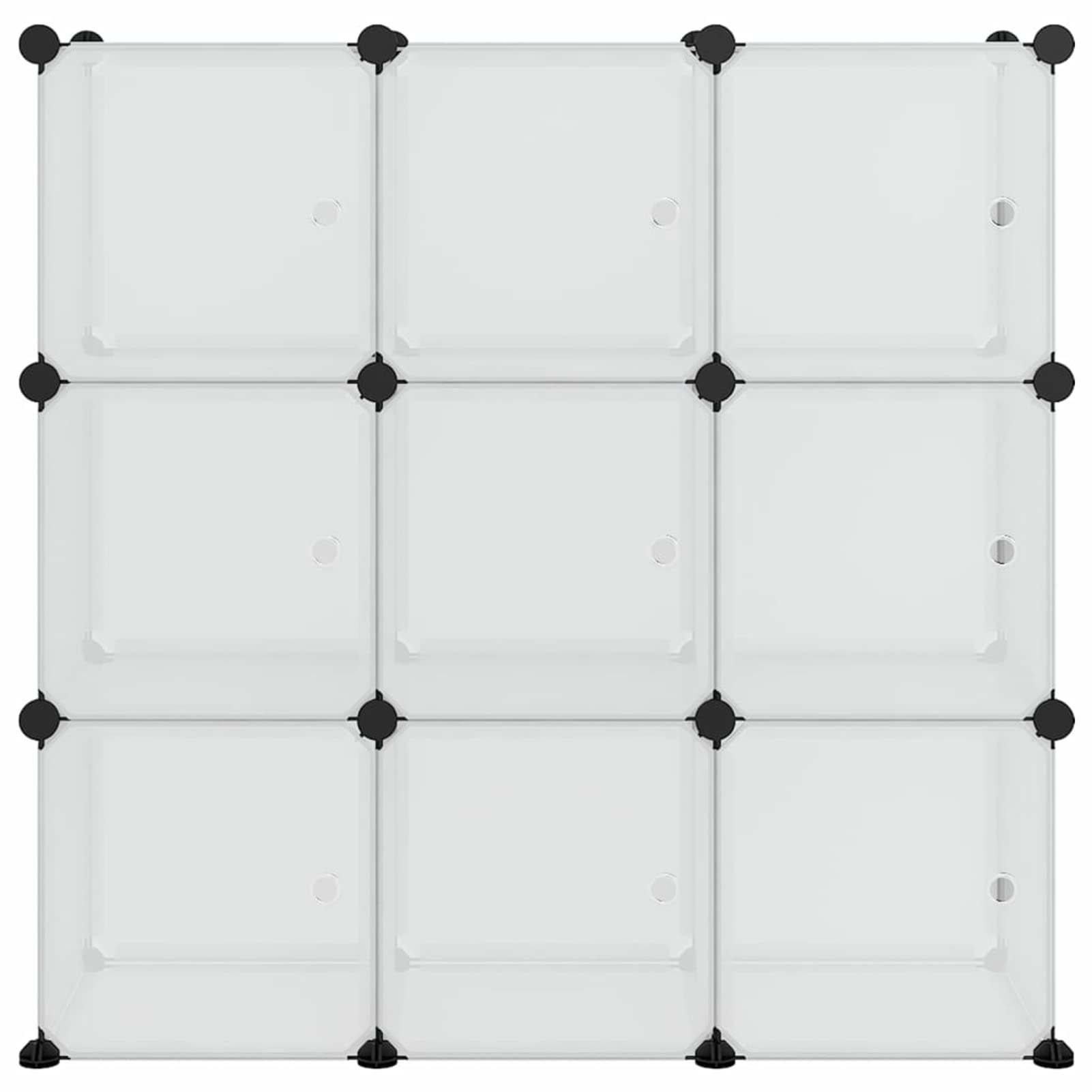 Organizador de Cubos de Almacenamiento Modular - 9 Cubos, Estante de Plástico PP, Resistente, Fácil Montaje, para Hogar y Oficina