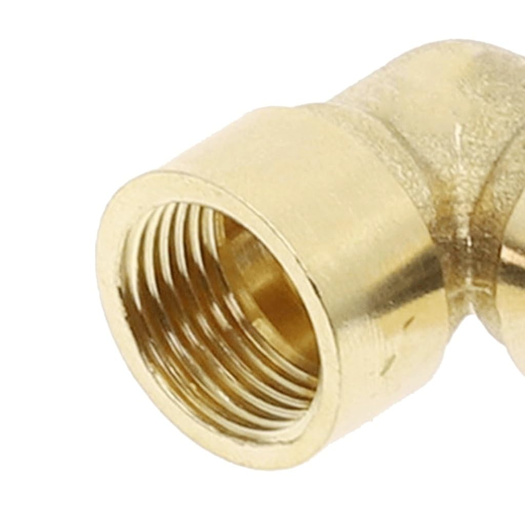Connettore per tubo flessibile, filettatura 90 gradi, in ottone, raccordo per tubo a gomito, raccordi per tubi a gomito, per decorazione di mobili, Ff/3/4
