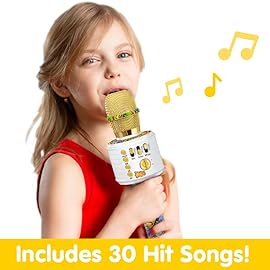 Move2Play, Kids Karaoke Microphone | Includes Bluetooth & Pre-Loaded Songs | Birthday Girls Present for All Ages, 2, 3, 4, 5+ Year Old Girls, Boys & Toddlers (Graffiti)