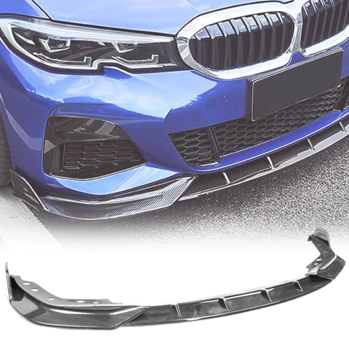GaofeiLTF Front Bumper Lip Splitter Compatible with 2019 2020 2021 2022 BMW 3 Series G20 G28 330i M340i M Sport Car Chin Spoiler Carbon Fiber Style 3pcs