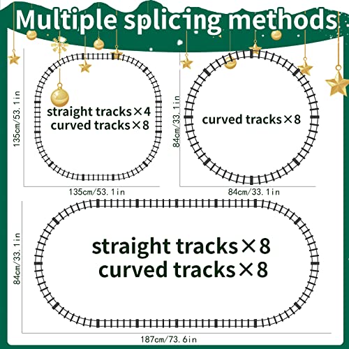 Lzzapj Train Set With Steam Locomotive, Toddler Electric Train Toy With Rechargeable Battery, Railway Kit, Light & Sound, Train Tracks Birthday For Kids Boys Girls 3 4 5 6 7 8 Year Old #TOP3