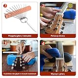 CZ Store Pilniki siodełkowe do gitary - 0,5 mm do 1,5 mm, 13 szt. - ✮DOŻYWOTNIA GWARANCJA✮ - Zestaw do Konserwacji Gitary - Narzędzie do Czyszczenia, Polerowania i Pielęgnacji Instrumentów Strunowych