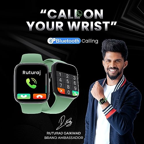 Image of Kratos SW15 Smart Watch for Men and Women with Bluetooth Calling, 1.85 inch HD Display, IP67 Water Resistant, Long Battery Life, 25+ Sport Modes,SpO2 & Health Monitoring, Smart Watch with 200+ Watch Face