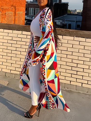 Image of Kimono Cardigan for Women Long Boho Satin Kimono Robes Plus Size Open Front Beach Swimsuit Cover Ups Lightweight Duster