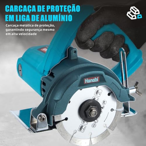 HANABI Serra Mármore Profissional 13000rpm Disco de Precisão De Corte 1800w 220v
