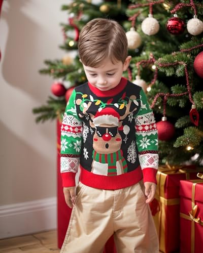Kids Ugly Christmas Sweater Girls Boys Funny Holiday Pullover Knitwear For Aged 2-8 4 Kids Ugly Christmas Sweater Girls Boys Funny Holiday Pullover Knitwear For Aged 2-8 - Image 5