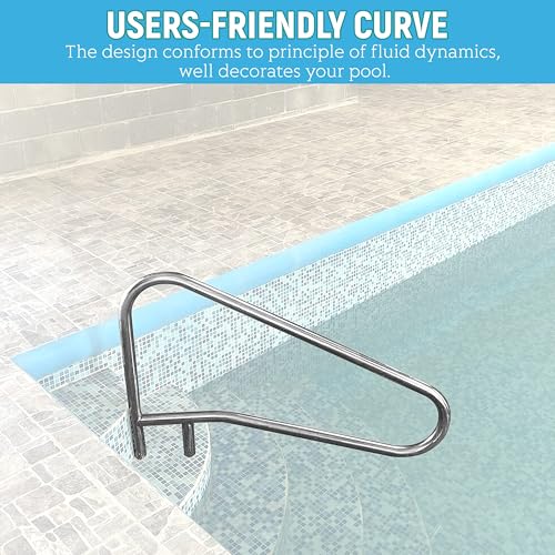 Baranda de piscina KUAFU de acero inoxidable 54"x35" miniatura 6