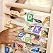 Melissa & Doug ABC-123 Abacus - Classic Wooden Educational Toy with 36 Letter and Number Tiles