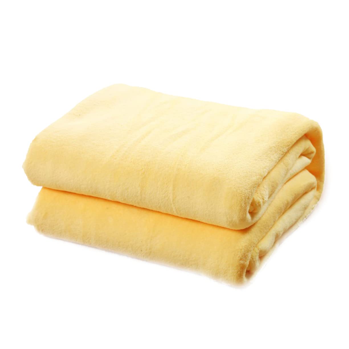 Couverture polaire en flanelle unie jaune : confort thermique hiver