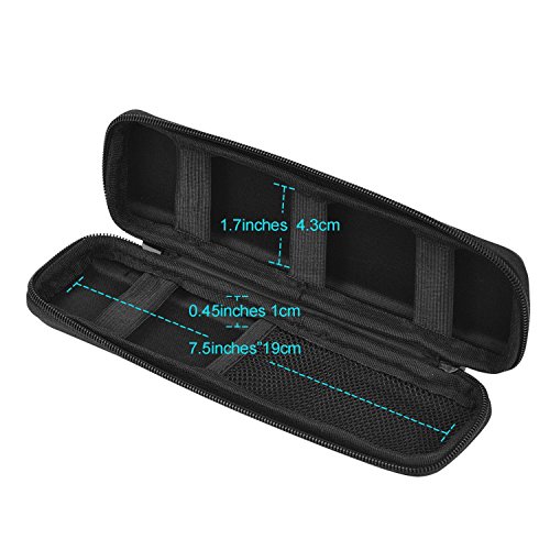 Image of Mudder Hard Shell Slim Pencil Case Small Pen Bag Stylus Case Holder EVA Waterproof Pocket Protectors Organizer for Fountain Pen Headphones Traveller Adults(Black)