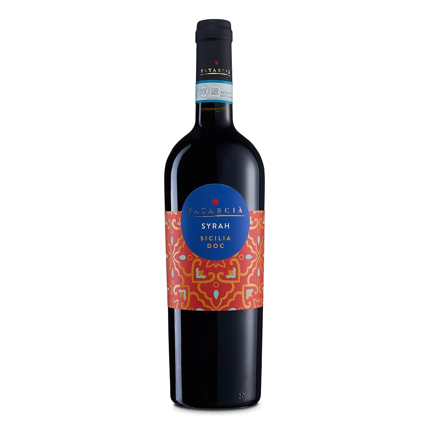 Fatascià Syrah Sicilia DOC, Vino Rosso dal Gusto Intenso e Profumi di Frutti Rossi e di Bosco, Gradazione Alcolica 14% Vol, Confezione con 6 Bottiglie da 750 ml
