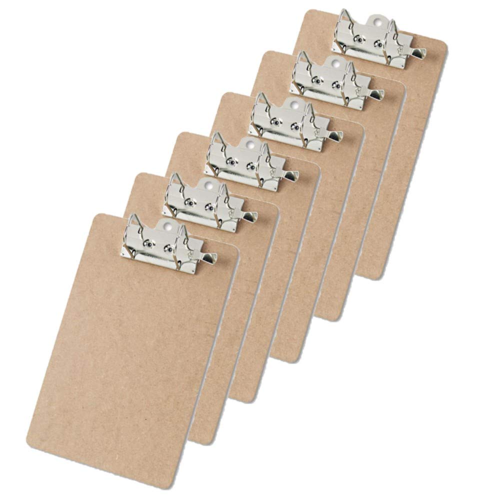 Saunders Recycled Hardboard Archboard Clipboard, 2" Clip Cap, 8 1/2 x 12 Sheets, Brown 6-Pack