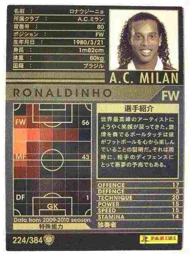 Amazon.co.jp: WCCF 09-10白黒カード 224 ロナウジーニョ : スポーツ
