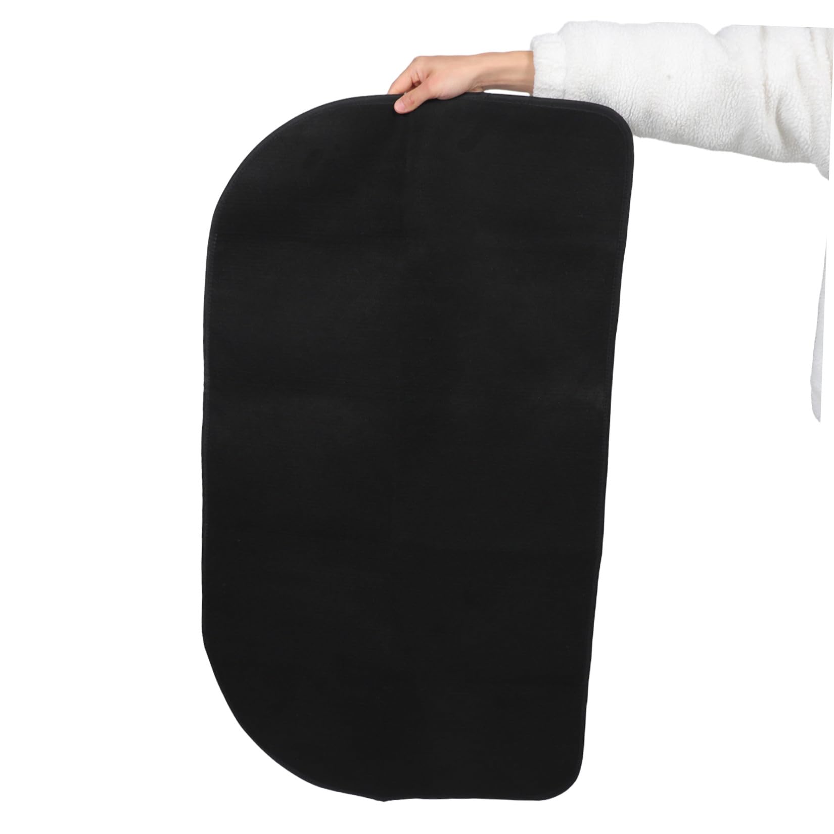 KOMBIUDA Tappeto in Poliestere Mezza Forma Ignifugo Resistente All'usura e Facile da Pulire, Protezione Pavimento L'inverno per Stufa a Legna in Casa