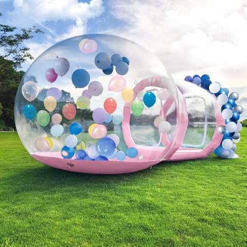 Tente dôme gonflable transparente avec souffleur et pompe, design imperméable en PVC durable pour les fêtes d'enfants et une utilisation commerciale
