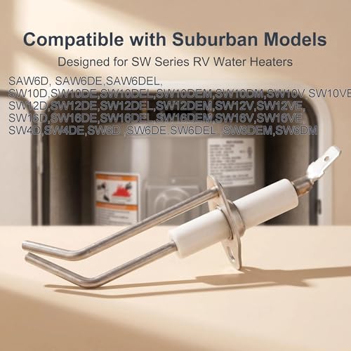 Image of Jingzan 4 Pack RV Water Heater Igniter Electrode Assembly Compatible with Suburban 232258, Spark Probe Replacement for SW6DE SW10DE SW12DE SW16DE DSI Water Heater Models