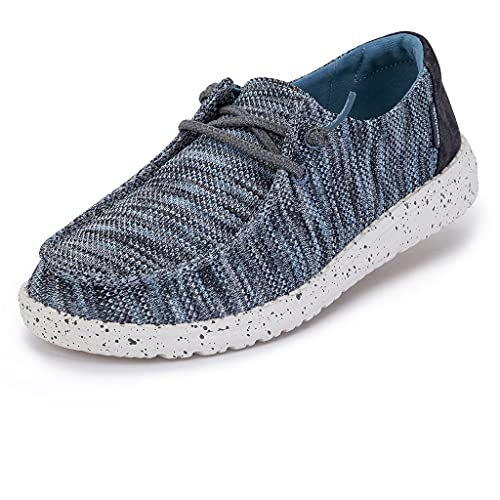 Hey Dude Women s Wendy Sox Ice Blue Size 8 | Women’s Shoes | Women’s Lace Up Loafers | Comfortable & Light-Weight