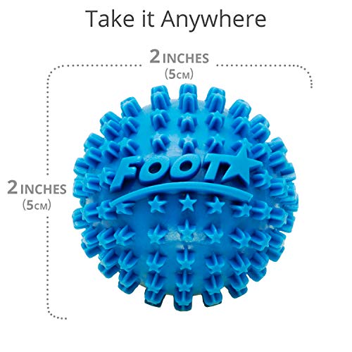 Body Back Foot Star Massager Ball And Plantar Fasciitis Roller - Soothe Foot Stress, Discomfort, Aches, & Tightness (2-Inch, Blue) #TOP4