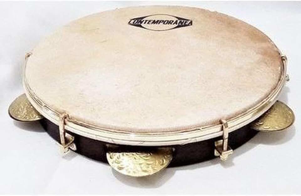 Pandeiro Contemporânea 10polegada Couro Leo Rodrigues 27cll Cor:Imbuia