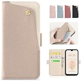 CASSYOOK 適用 aquos wish4 ケース 手帳型 アクオスwish4ケース 手帳型 財布型 カバー カードポケット付き ウィッシュ4 SH-52E ケース 全面保護 Sharp aquos wish4 スマホケース カード収納 横置きスタンド機能 高級PUレザー おしゃれ 上質な手触り 擦り傷防止 ケース（Wish4/SH-52E/6.6対応)アプリコット