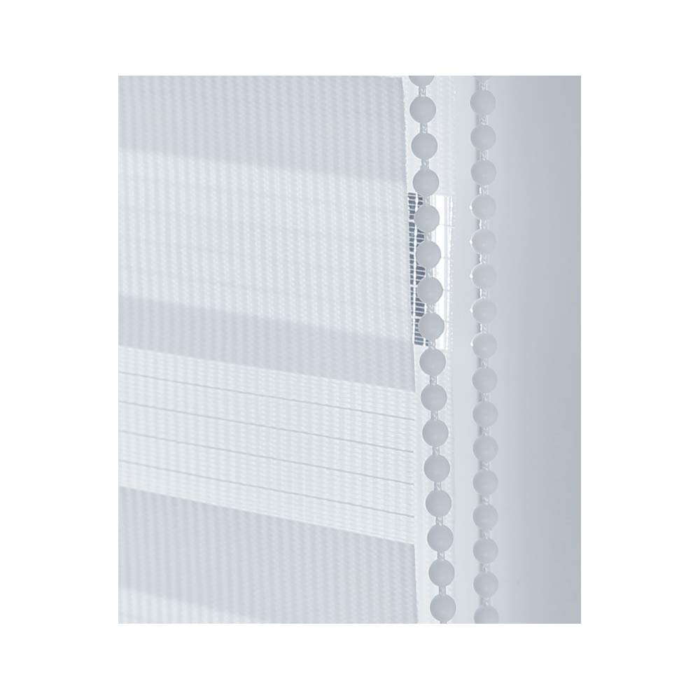 Tenda Avvolgibile Doppia Giorno/Notte 45x100 Cm - Bianco, Senza Foratura