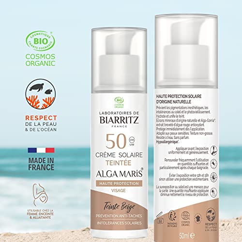 Alga Maris - Crème Solaire Visage Teintée Spf50 Beige Laboratoire de Biarritz – Ansicht 2