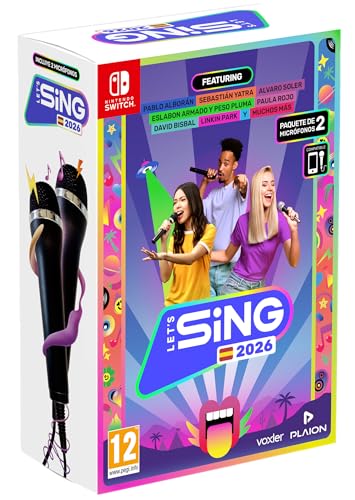 Let's Sing 2026 ESP Switch juego musical con dos micrófonos incluidos versión España