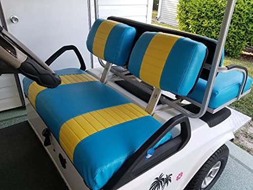 Club Car Pre-2000 "Staple On" Golf Cart Seat Cover (2 Stripe) #TOP4