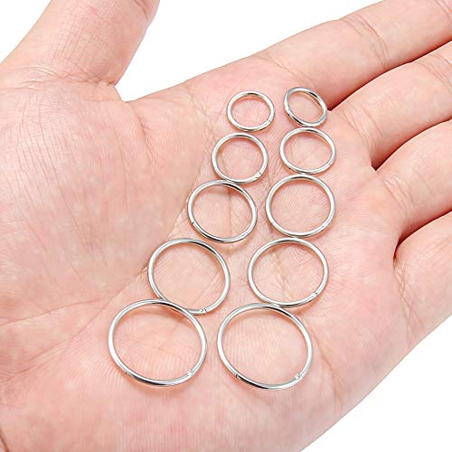 SCERRING 3-10PCS 16G Stainless Steel Hinged Clicker Segment Septum Nose Lip Ring Hoop Cartilage Tragus Sleeper Earrings Body Piercing Jewelry 8mm 10mm 12mm 14mm 16mm4