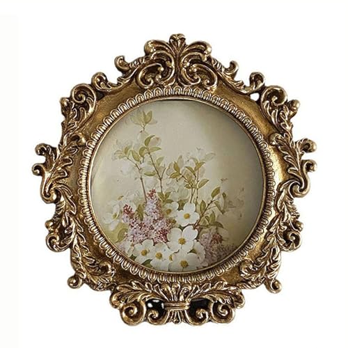 irbaniland Bilderrahmen aus Kunstharz, rund, 10,2 cm, Vintage-Stil,...