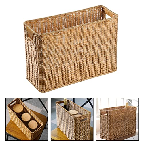 Angoily-Magazine-Storage-Baske-Seagrass-Woven-File-Holder-Narrow-Place-Storage-Holder-Book-Wicker-Basket-Storage-Basket-Bin-for-Home-Office-Desk