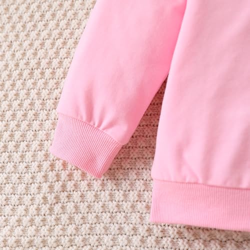 Image of Tween Girl's Letter Print Top + Jogger Pants 2 Piece Casual Outfit Set Kids Fall Clothing, Sizes 6-14 Years
