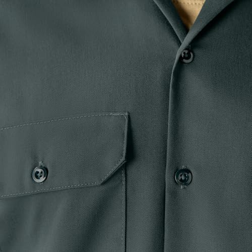 Image of Dickies Men's Short Sleeve Work Shirt - Durable Twill Button Down Shirts for Men, Lightweight Uniform for Daily Wear