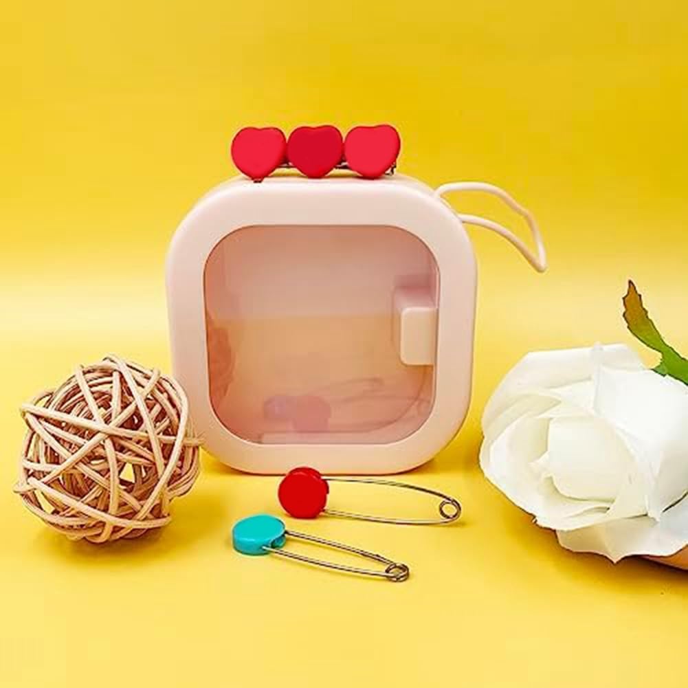 SPAKOWN Supporto portatile per cravatte per capelli Organizer per piccoli accessori per capelli Organizer per ragazze e donne (rosa+bianco