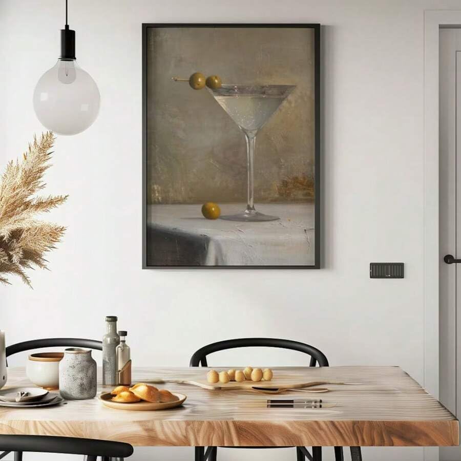 Décoration murale minimaliste Martini affiche salon de qualité