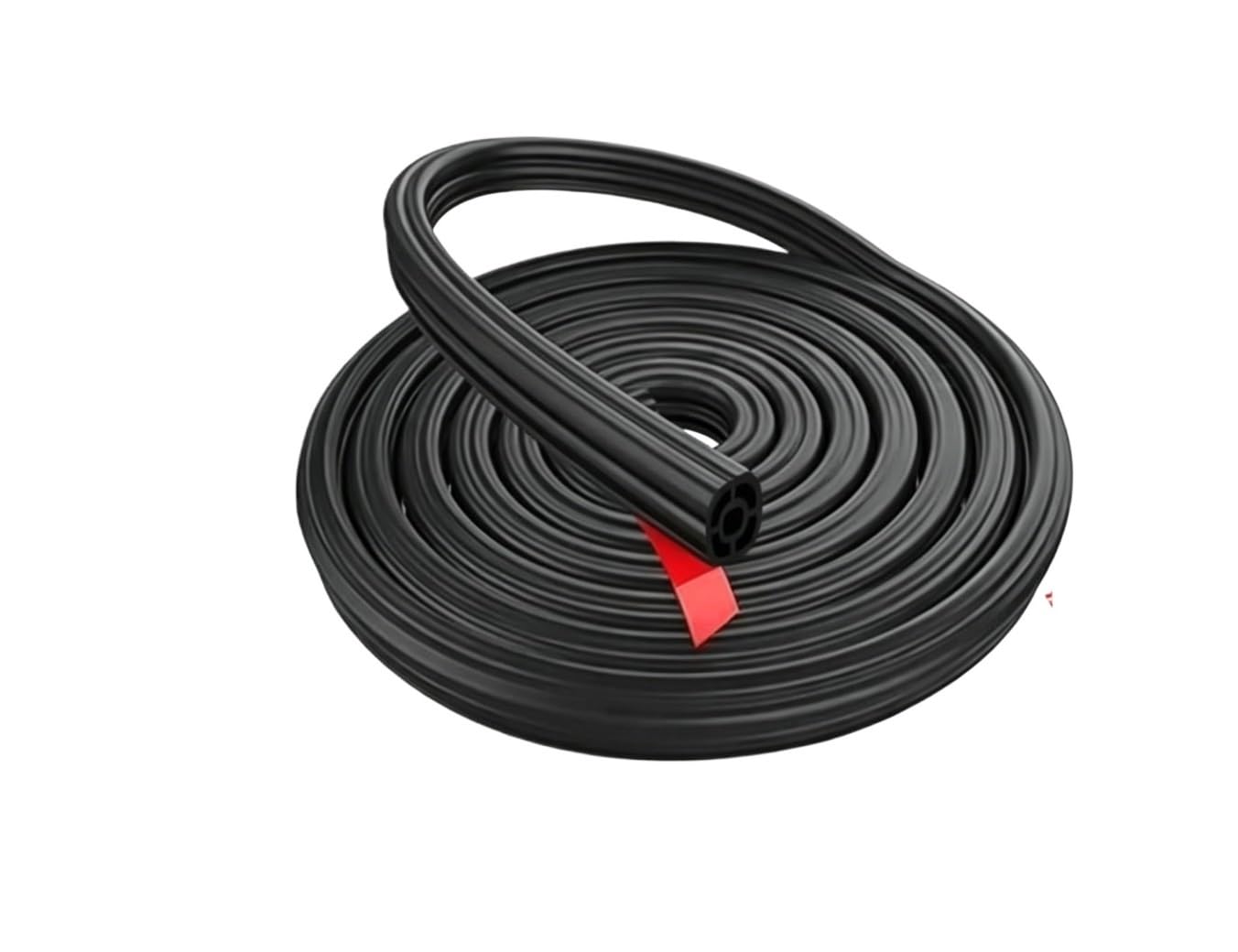 Automotive Weather Stripping Rubber Car Door Seal Strip Double Layer Soundproof Thickening Weather Strips Auto Door/Hood/Trunk Sealing Protector(5m)