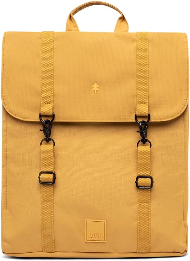 Lefrik - Handy Casual and Practical Laptop Backpack - 100% Recycled Fabric - Eco Friendly (New Mustard)