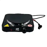 INMA, Fogão Elétrico, Fogão 1 Boca, Fogão Portátil, Cooktop, UniCook, Fogão de Mesa, Fogão Para Mesa, Fogareiro De Mesa, Fogareiro 1 Boca Inox,1000w (Preto 110v)