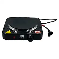 INMA, Fogão Elétrico, Fogão 1 Boca, Fogão Portátil, Cooktop, UniCook, Fogão de Mesa, Fogão Para Mesa, Fogareiro De Mesa, Fogareiro 1 Boca Inox,1000w (Preto 110v)