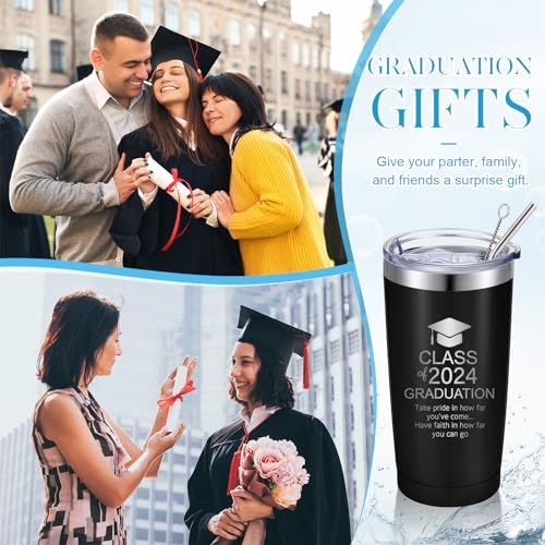 Patelai-18-Pcs-Class-of-2024-Graduation-Tumbler-Graduation-Gifts-for-Her-Teacher-Friends-Graduates-20-oz-Graduation-Cups-High-School-College-Graduation-Water-Bottle-Mug-with-Lid-Straws-Multicolor
