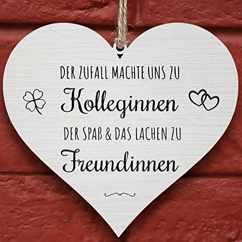 Glitzkind Holzschild Geschenk für Kollegin | Kolleginnen Abschiedsgeschenk Kleinigkeit Danke sagen | Abschiedskarte | für den Schreibtisch