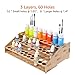 Amazon Basics Craft Paint and Brush Organizer Rack for Paint Bottles, Holds up to 60 Bottles and 22 Brushes, Wood Finish, 14 x 8 in, Light Brown