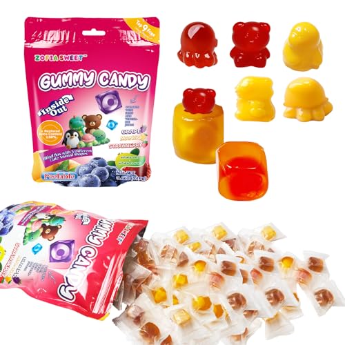 Assorted Fruit Flavored Peelable Gummy Candy Snacks, Blind Box wi...