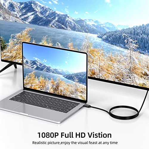 Urelegan Hdmi To Vga Cable 6 Feet, Hdmi To Vga Adapter (Male To Male) 1080P Hd Video Cord Compatible For Computer, Desktop, Laptop, Pc, Monitor, Projector, Hdtv And More (Not Bidirectional, 1.8M) #TOP2