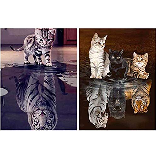 Sancuanyi 5D DIY Pintura Diamantes, 2 Paquetes DIY 5D Diamond Painting,para Decoración de la Pared del Hogar(30 X 40 cm) Cover