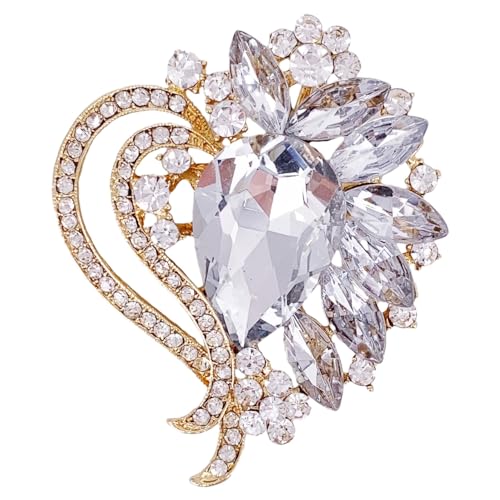 Broche cœur en cristal autrichien pour sublimer vos tenues de soirée